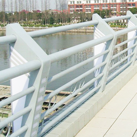 5. Landscape light bridge guardrail