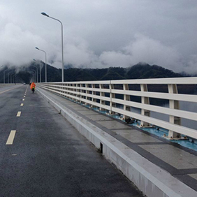 2. Zinc steel columns and stainless steel pipe bridge guardrails